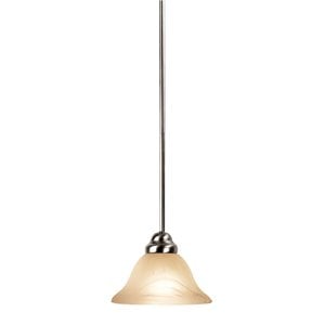 Woodbridge Lighting Anson 1 Light Steel Mini Pendant in Satin Nickel