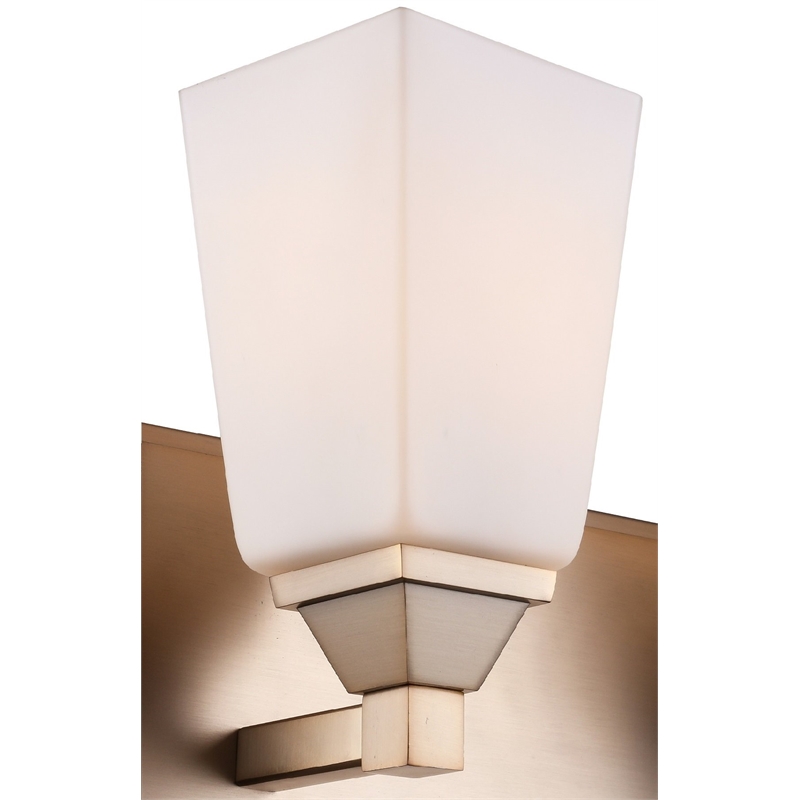 Woodbridge Lighting Berkley 3-Light Steel and Glass Bath Light in Brushed Brass