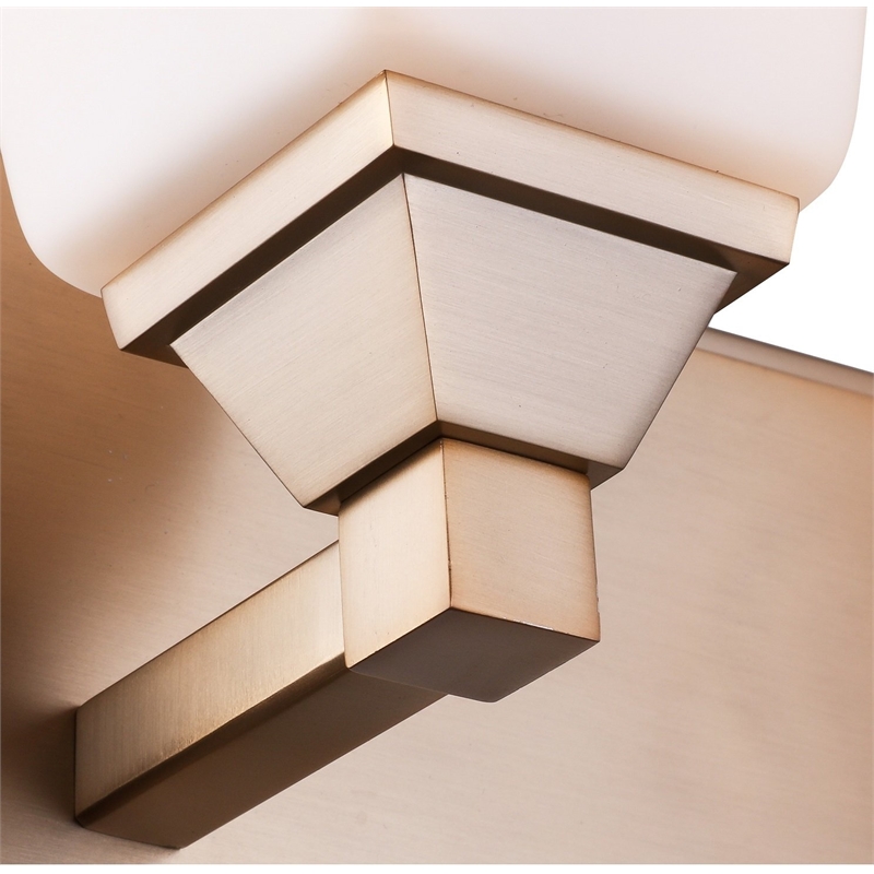 Woodbridge Lighting Berkley 3-Light Steel and Glass Bath Light in Brushed Brass