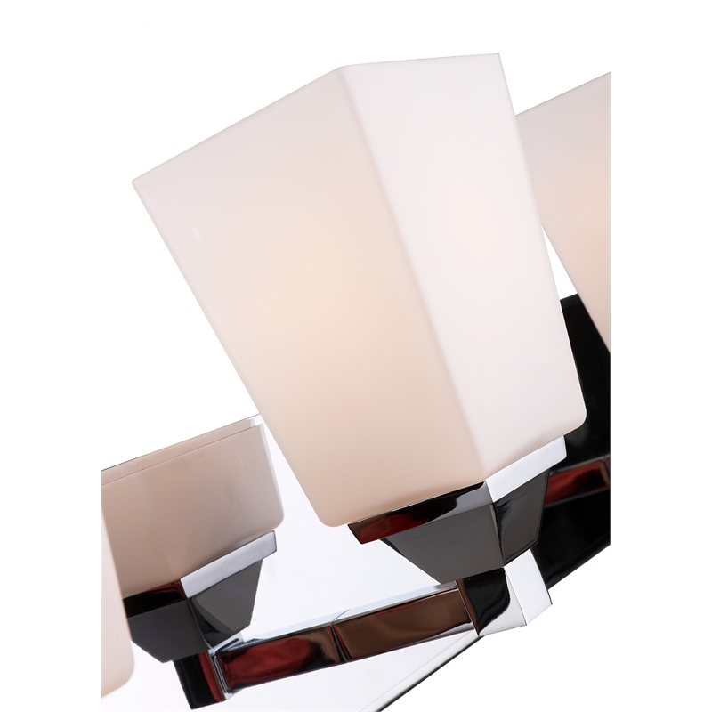 Woodbridge Lighting Berkley 3-Light Steel and Glass Bath Light in Chrome