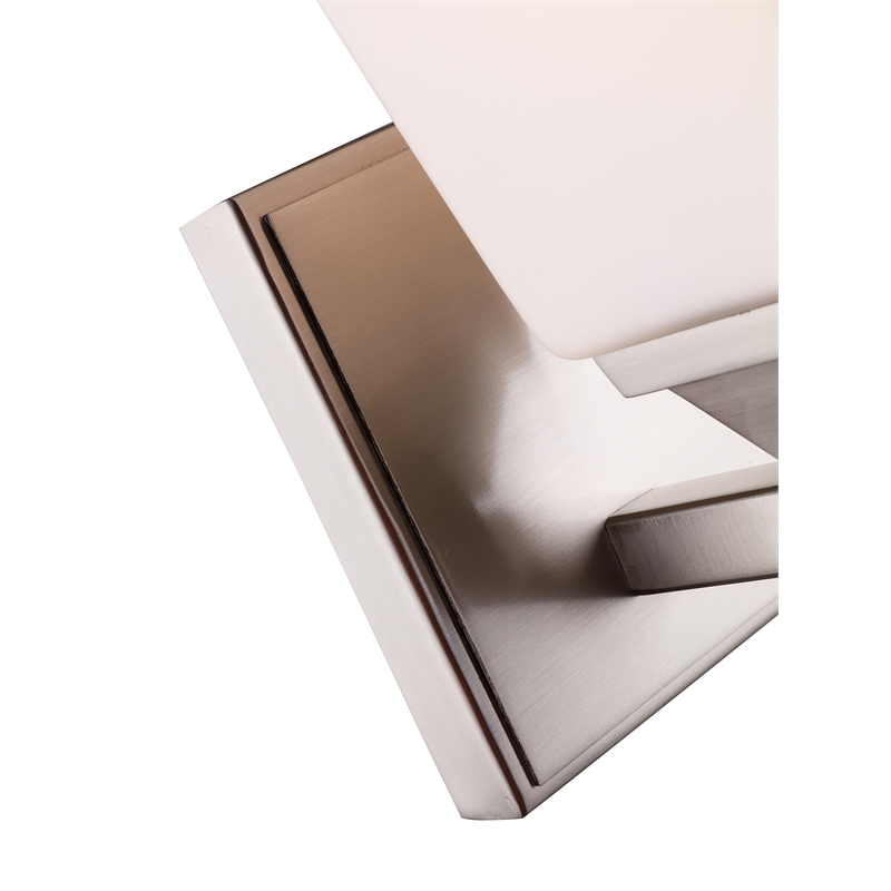 Woodbridge Lighting Berkley 3-Light Steel and Glass Bath Light in Satin Nickel