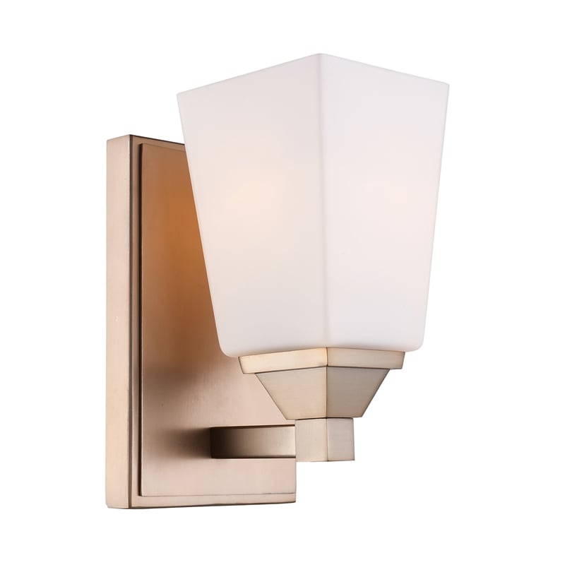 Woodbridge Lighting Berkley 1 Light Steel/Glass Bath/Wall Light in Brushed Brass