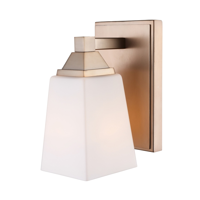 Woodbridge Lighting Berkley 1 Light Steel/Glass Bath/Wall Light in Brushed Brass