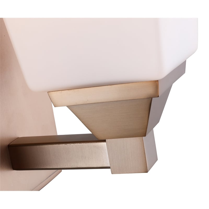 Woodbridge Lighting Berkley 1 Light Steel/Glass Bath/Wall Light in Brushed Brass