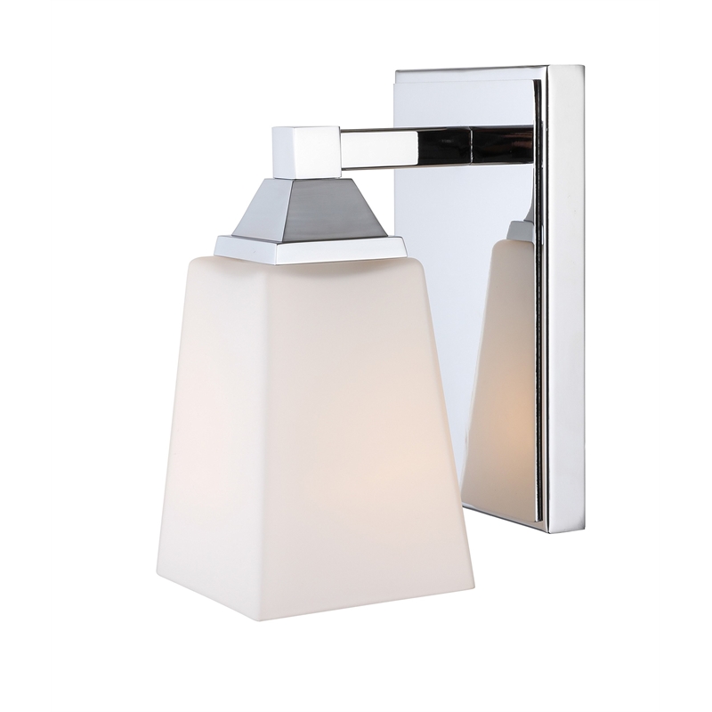 Woodbridge Lighting Berkley 1 Light Steel/Glass Bath/Wall Light in Chrome