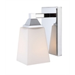 Woodbridge Lighting Berkley 1 Light Steel/Glass Bath/Wall Light in Chrome