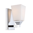 Woodbridge Lighting Berkley 1 Light Steel/Glass Bath/Wall Light in Chrome