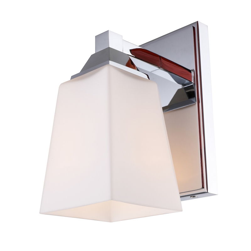 Woodbridge Lighting Berkley 1 Light Steel/Glass Bath/Wall Light in Chrome