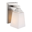 Woodbridge Lighting Berkley 1 Light Steel/Glass Bath/Wall Light in Satin Nickel