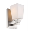 Woodbridge Lighting Berkley 1 Light Steel/Glass Bath/Wall Light in Satin Nickel