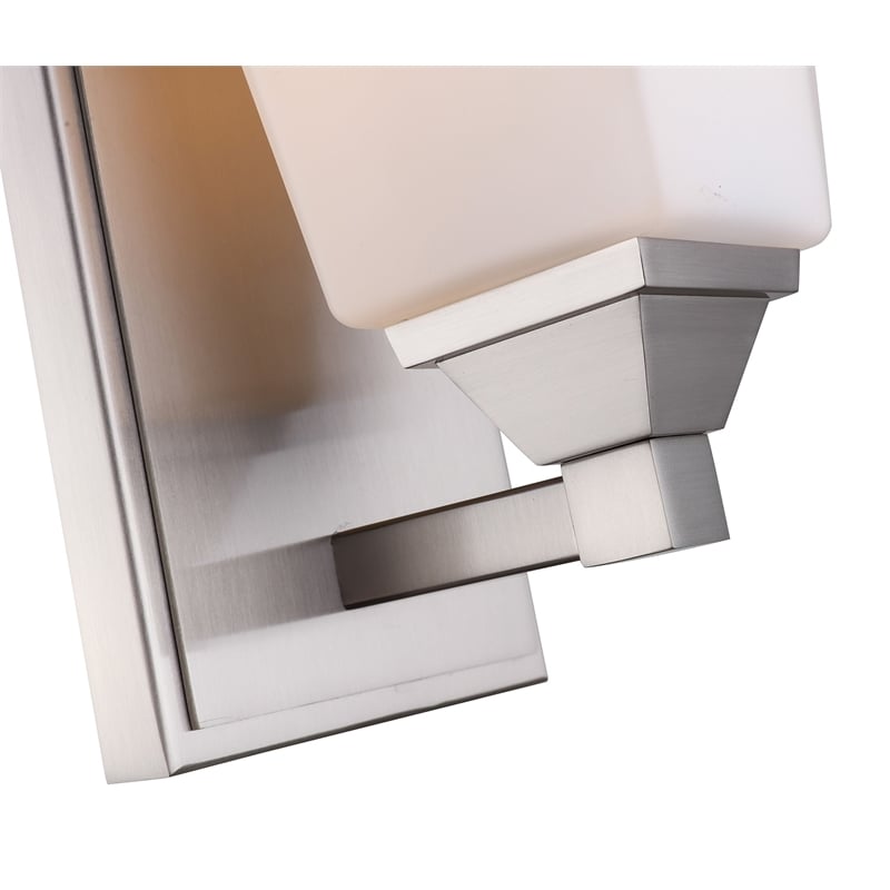 Woodbridge Lighting Berkley 1 Light Steel/Glass Bath/Wall Light in Satin Nickel