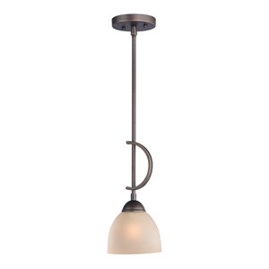 Woodbridge Lighting North Bay 1 Light Mini Pendant in Bronze/Brown