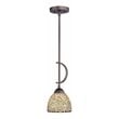 Woodbridge Lighting North Bay 1 Light Mini Pendant in Bronze/Mosaic