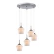 Woodbridge Lighting Belmont 5-Light Steel Metal Mini Pendant in Satin Nickel