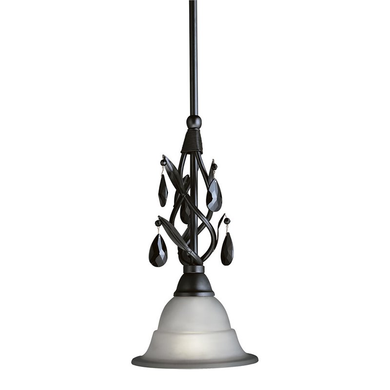 Woodbridge Lighting Avigneau 1 Light Steel Mini Pendant in Black