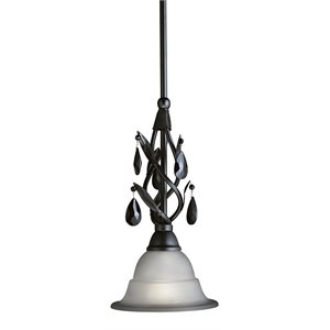 Woodbridge Lighting Avigneau 1 Light Steel Mini Pendant in Black