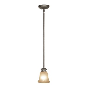 Woodbridge Lighting Dresden 1 Light Steel Mini Pendant in Graystone