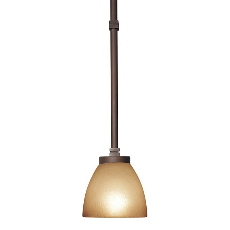 Woodbridge Lighting Wayman 1 Light Steel and Resin Mini Pendant in Bronze