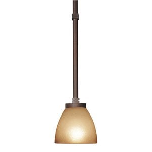 Woodbridge Lighting Wayman 1 Light Steel and Resin Mini Pendant in Bronze