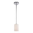 Woodbridge Lighting Salina 1 Light Steel & Glass Mini Pendant in Chrome