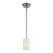 Woodbridge Lighting Salina 1 Light Steel & Glass Mini Pendant in Satin Nickel