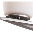 Woodbridge Lighting Meridian 2-Light Steel and Glass Bath Light in Satin Nickel