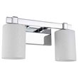 Woodbridge Lighting Salina 2-Light Steel and Glass Bath Light in Chrome