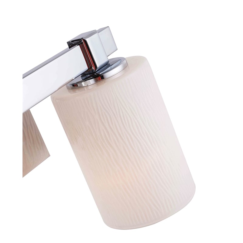 Woodbridge Lighting Salina 2-Light Steel and Glass Bath Light in Satin Nickel