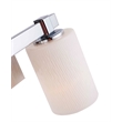 Woodbridge Lighting Salina 2-Light Steel and Glass Bath Light in Satin Nickel