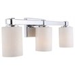 Woodbridge Lighting Salina 3-Light Steel and Glass Bath Light in Chrome