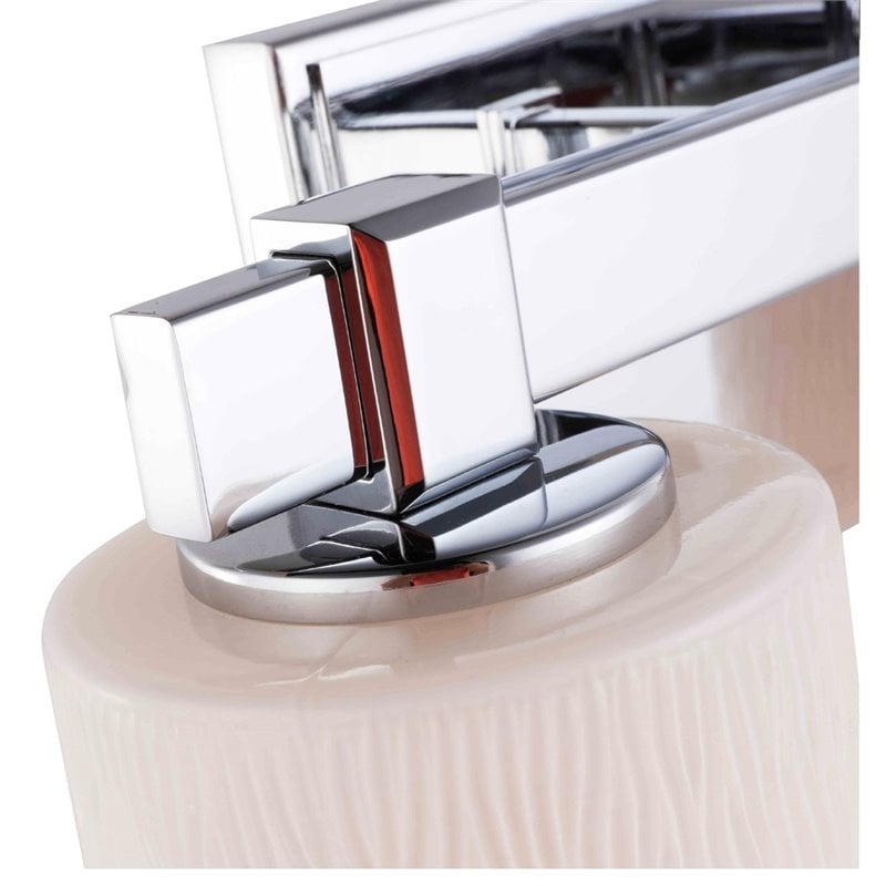 Woodbridge Lighting Salina 3-Light Steel and Glass Bath Light in Chrome