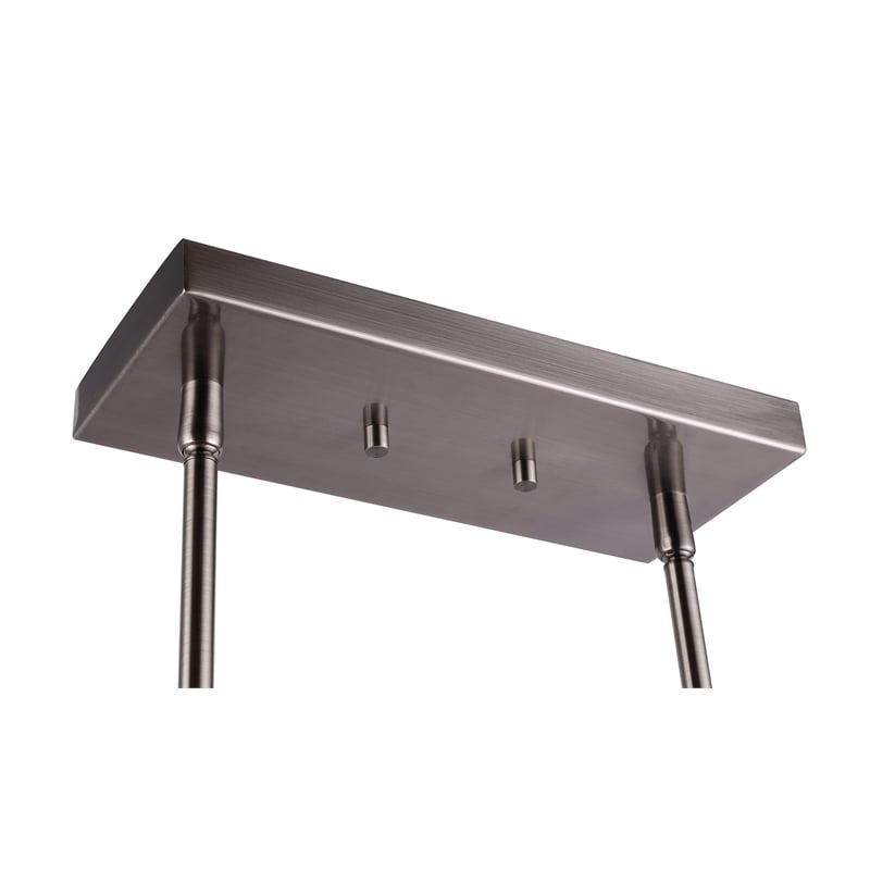 Woodbridge Lighting Drake 5-Light ST64 Linear Pendant in Antique Nickel/Black