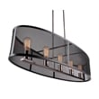 Woodbridge Lighting Drake 5-Light ST64 Linear Pendant in Antique Nickel/Black