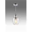 Woodbridge Lighting Sonya 1 Light Jar Glass Mini Pendant in Chrome