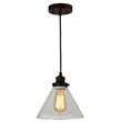 Woodbridge Lighting Taylor 1 Light Steel and Glass Pendant in Metallic Bronze