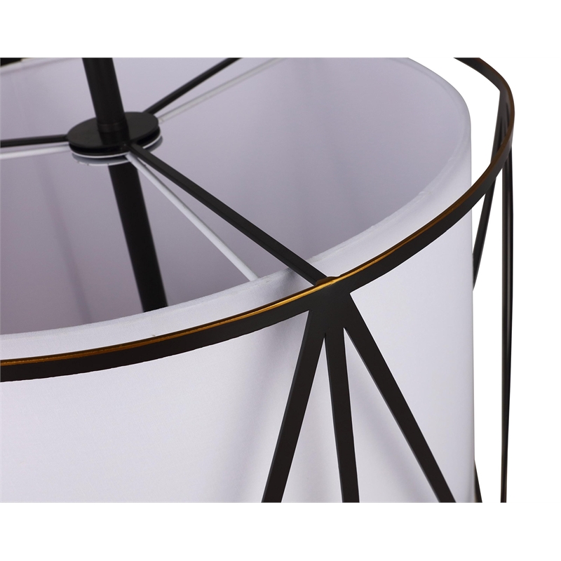 Woodbridge Lighting Regan 5-Light Steel and Fabric Foyer in Bronze