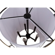 Woodbridge Lighting Regan 5-Light Steel and Fabric Foyer in Bronze