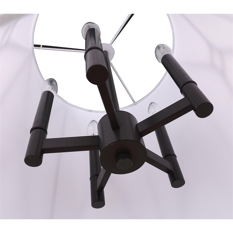 Woodbridge Lighting Regan 5-Light Steel and Fabric Foyer in Bronze