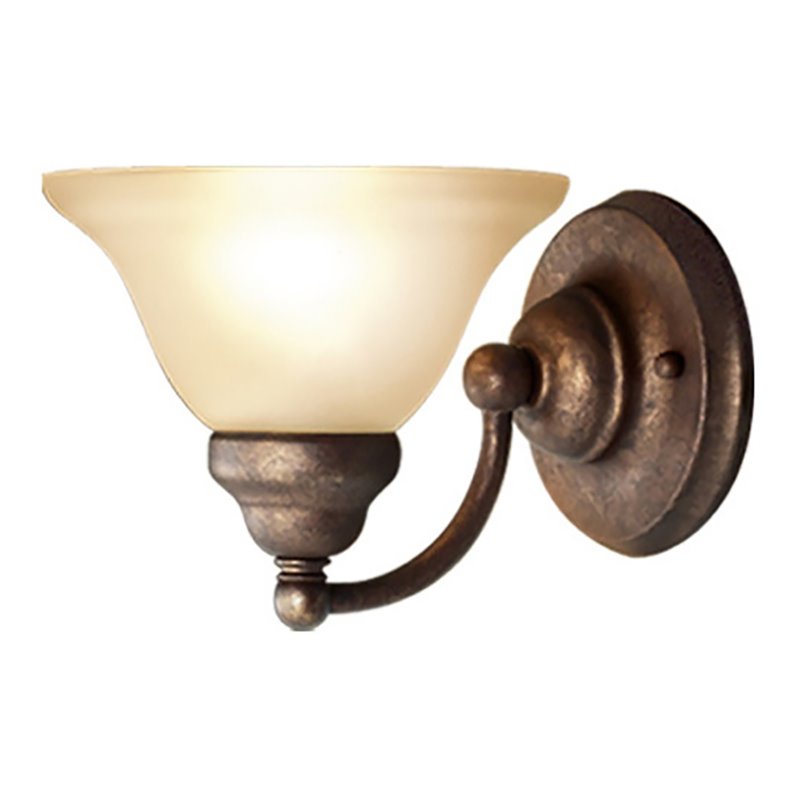 Woodbridge Lighting Anson 1 Light Steel/Glass Wall Sconce in Marbled Bronze