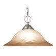 Woodbridge Lighting Anson 1 Light Steel & Glass Large Pendant in Satin Nickel