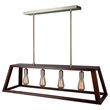 Woodbridge Lighting Walden Steel/Wood Island Fixture in Brass