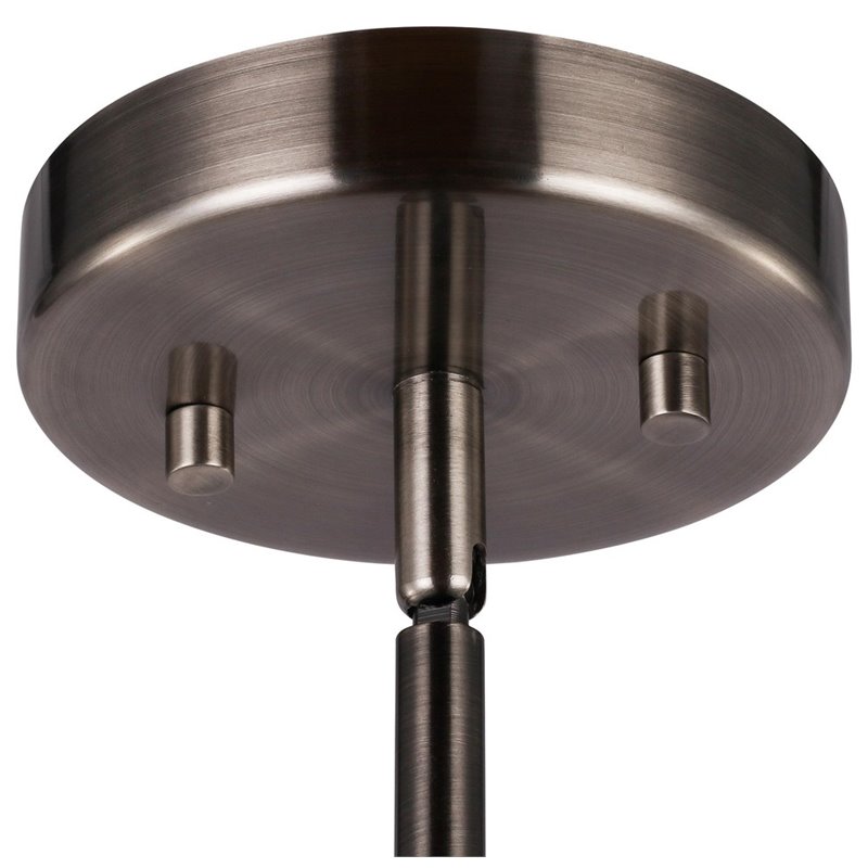 Woodbridge Lighting Drake Mid Pendant with ST64 Bulb in Antique Nickel/Black