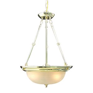 Woodbridge Lighting Interior Complement Bowl 3-Light Large Pendant in Brass