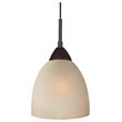 Woodbridge Lighting Hampton Ridge Mini Pendant in Bronze/Light Brown Glass