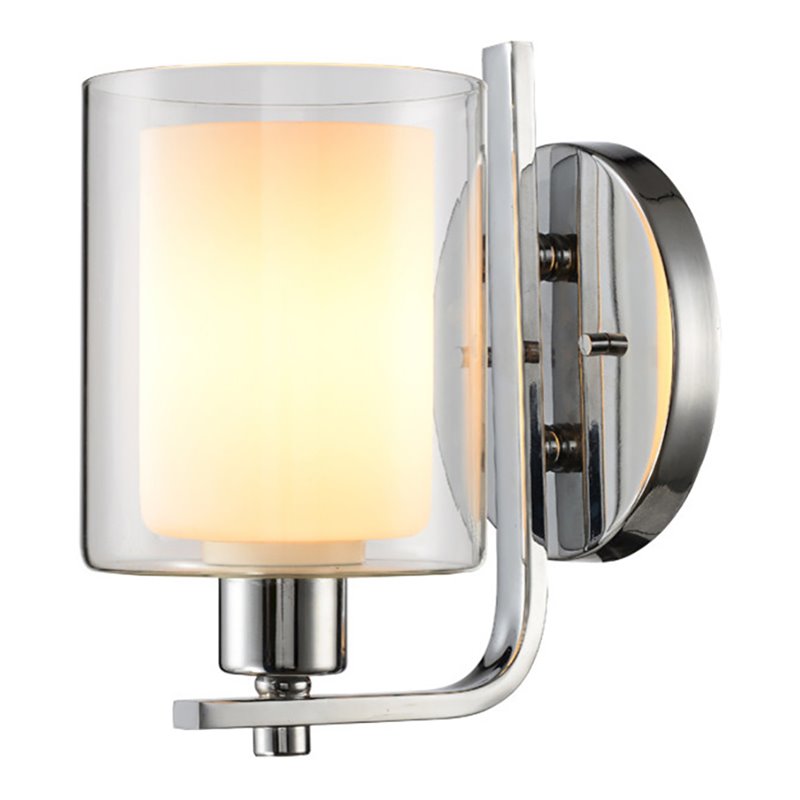 Woodbridge Lighting Alaina 1 Light Steel Wall Sconce in Chrome/Opal