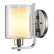 Woodbridge Lighting Alaina 1 Light Steel Wall Sconce in Chrome/Opal