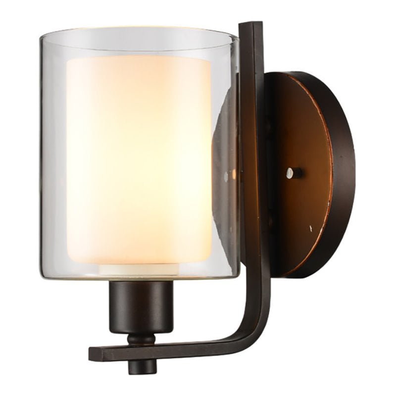 Woodbridge Lighting Alaina 1 Light Steel Wall Sconce in Metallic Bronze/Opal