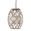 Woodbridge Lighting Metal Braid 4-Light Foyer Light in Gray/White