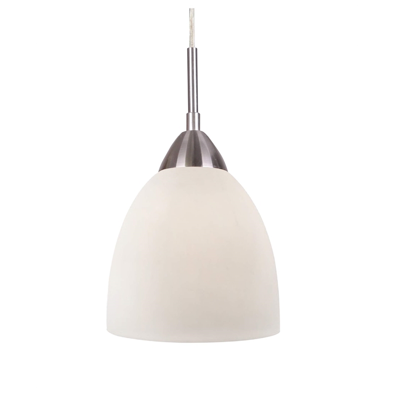 Woodbridge Lighting Hampton Ridge Cluster Pendant in Satin Nickel/Opal Glass