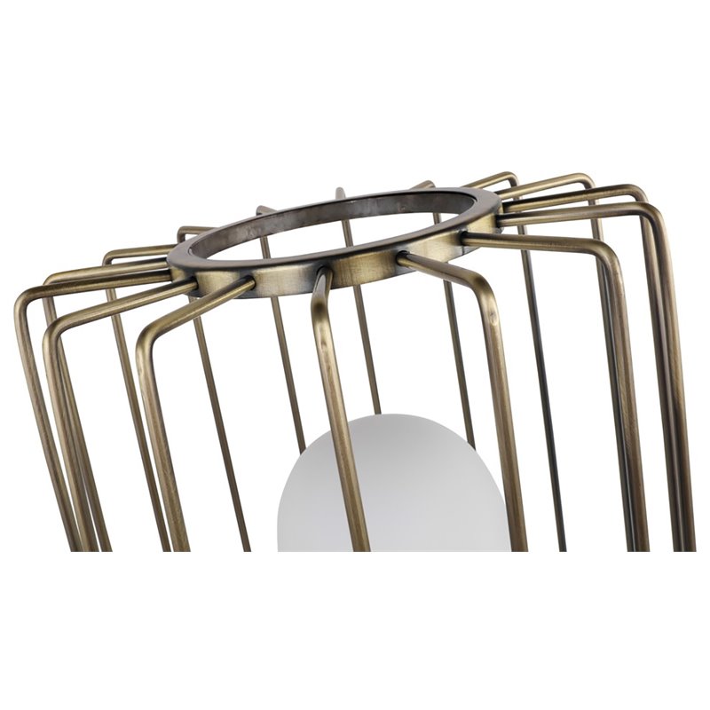 Woodbridge Lighting Tanner Steel Table Lamp with Embedded LED in Brushed Brass